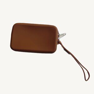 New Brown Silicone Zippered Small Bag 9' x 14' cm